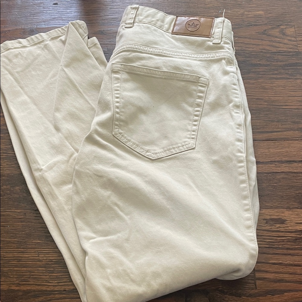 Peter Millar Cream Dress Pants for Men